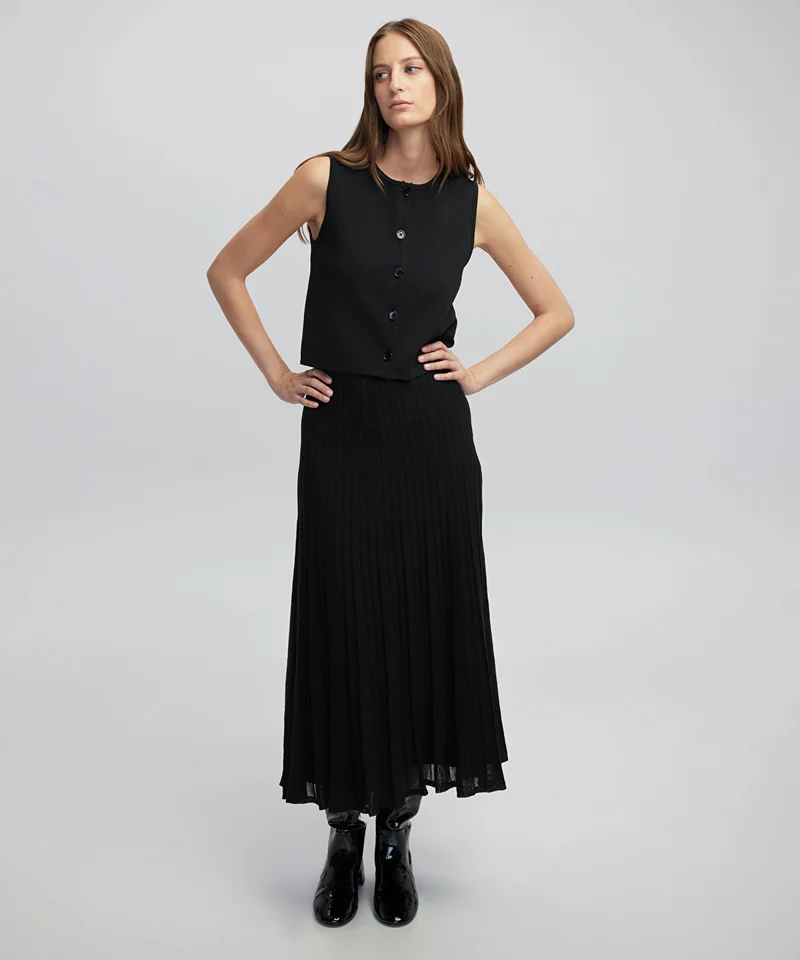 ابيكول Pleated Knit Midi Dress